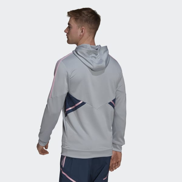 Siva Tepláková bunda Arsenal Condivo 22 Hooded ZL408