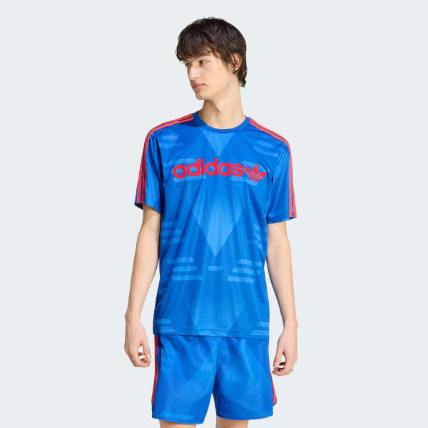 สีน้ำเงิน เสื้อฟุตบอลแฟชัน LOOSE SPONSORED