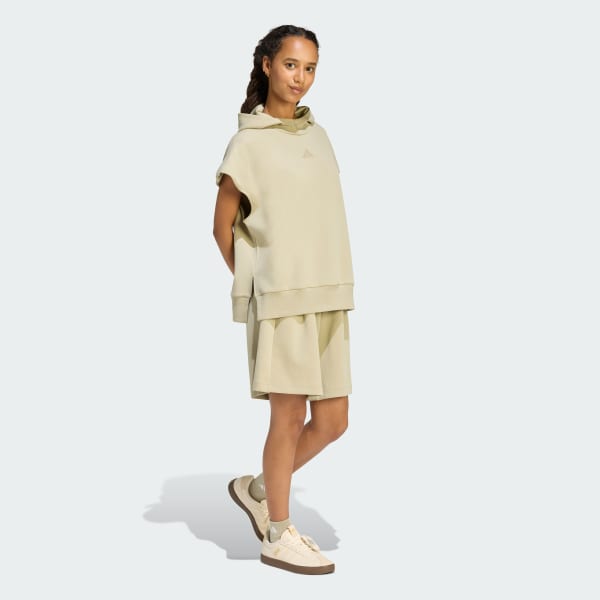 Cafe Sudadera con Gorro Soft Lux sin Mangas Holgada