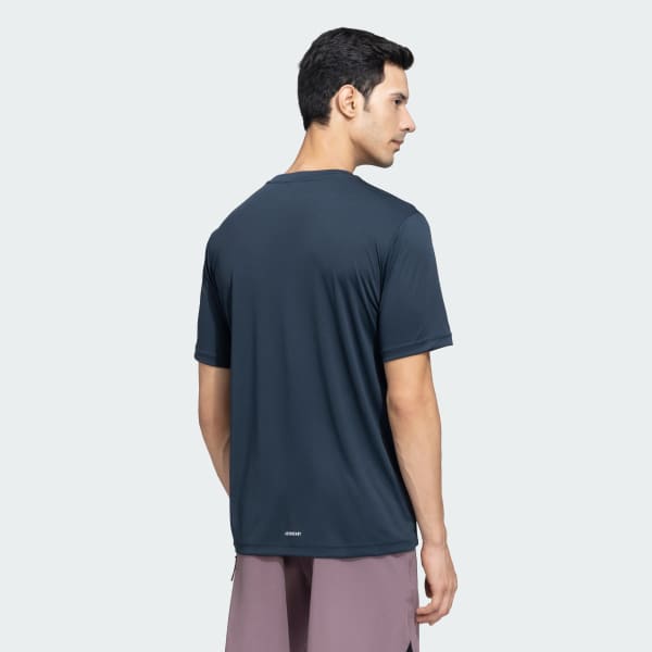 Blue Solid AEROREADY Training Workout Tee