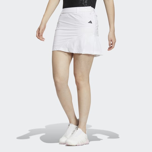 White Lightweight Pleats Skirt
