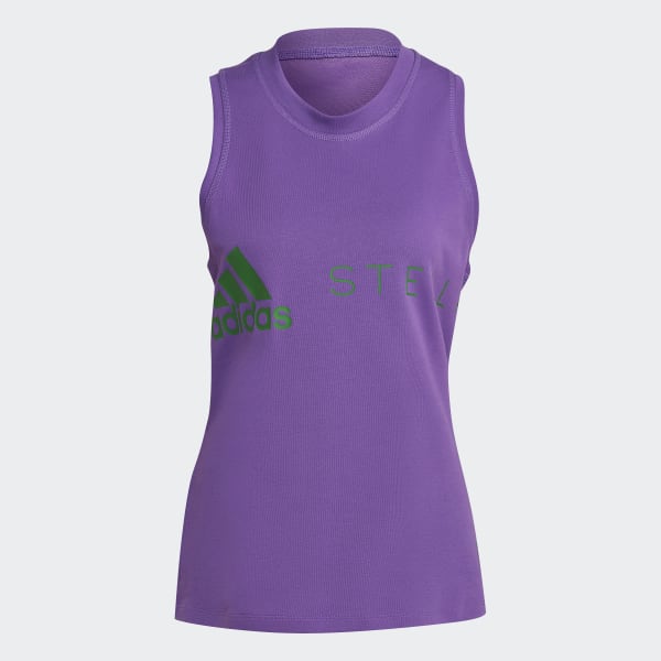 Fioletowy adidas by Stella McCartney Sportswear Logo Tank Top