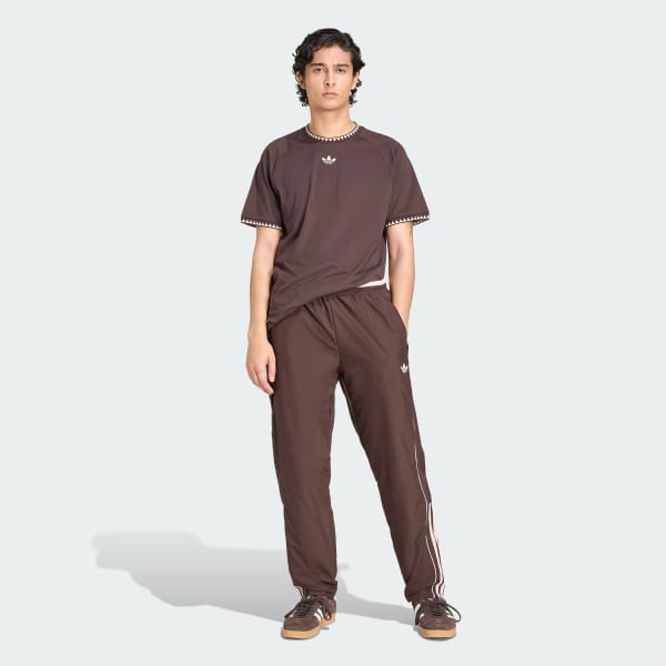 Brun CHEST STRIPES ENGINEERED COLLAR T-SHIRT