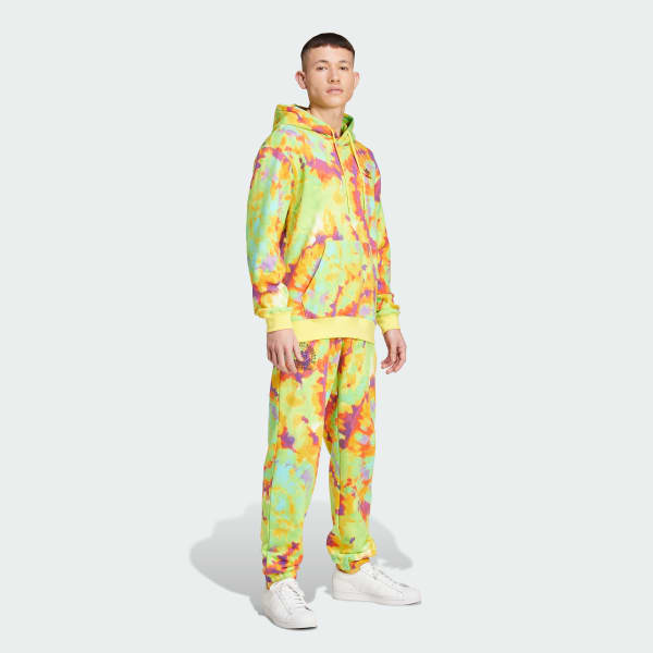 Tie-Dyed Allover Print Hooded Sweatshirt