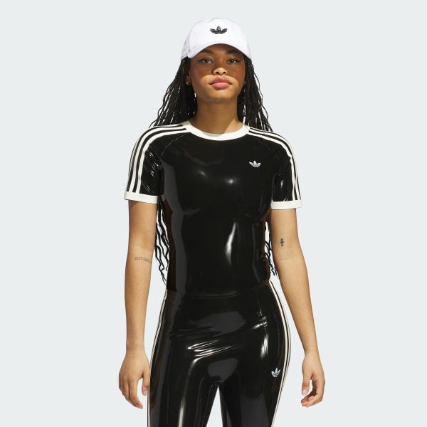 3-Stripes Latex Bodysuit