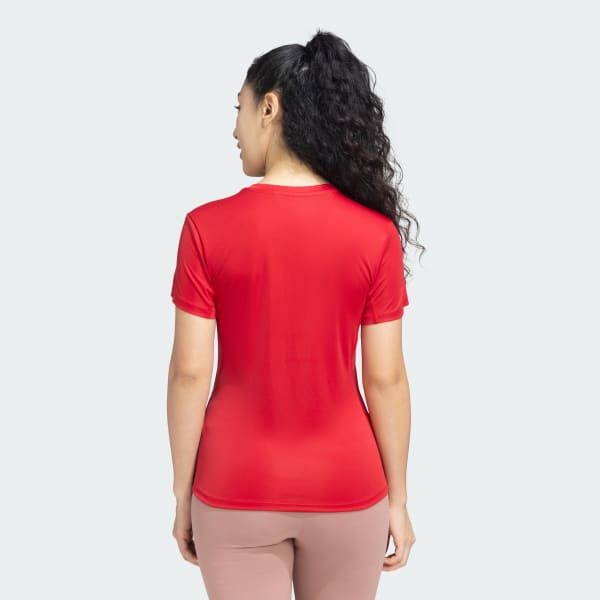 Red Adizero Essentials Running Tee