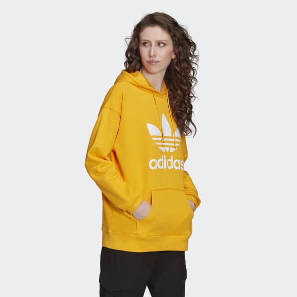 Amarelo Blusa Capuz adidas Adicolor Trefoil GVU40
