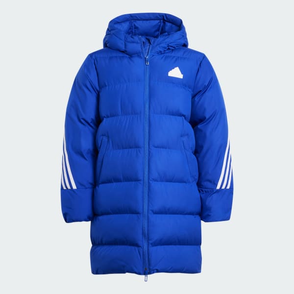 Blau Future Icons Long Padded Kids Jacke