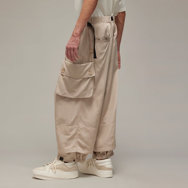 Brown Y-3 Nylon Twill Cuffed Pants