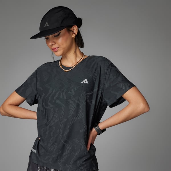 adidas Ultimate HEAT.RDY Engineered Running Tee Black Free Shipping with adiClub adidas US