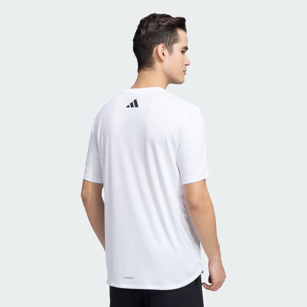 White 3 Bars AEROREADY Tee