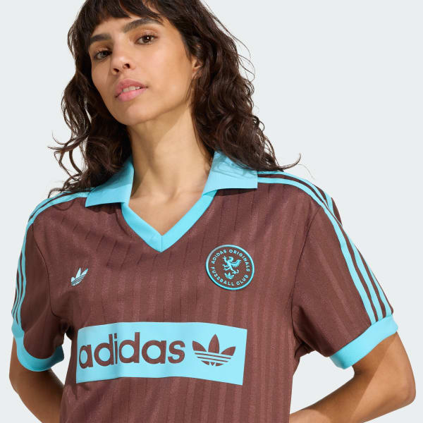 adidas Graphic Soccer-Inspired Jersey - Brown | Free