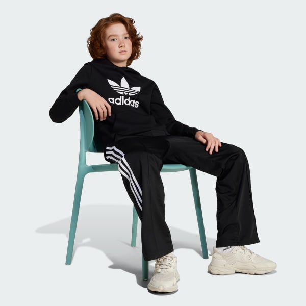 Negro Sudadera con Gorro Trefoil Infantil