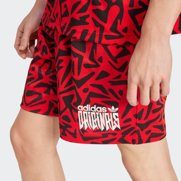 Adidas print shorts discount