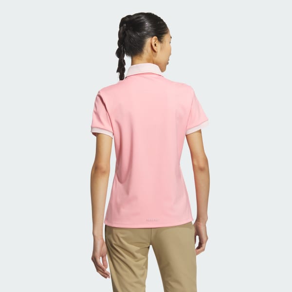 Pink 3-Stripes HEAT.RDY Short Sleeve Polo Shirt
