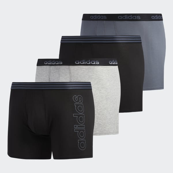 COTTON BOXER BRIEFS, 4-PACK