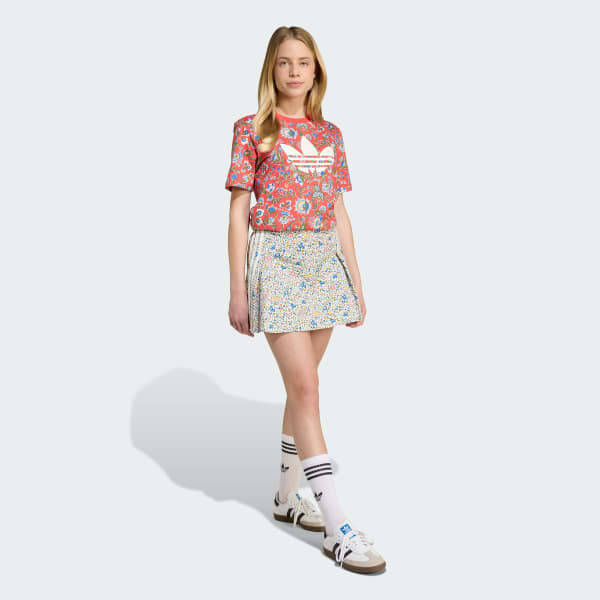 Hvid adidas Originals x Liberty London Kids nederdel