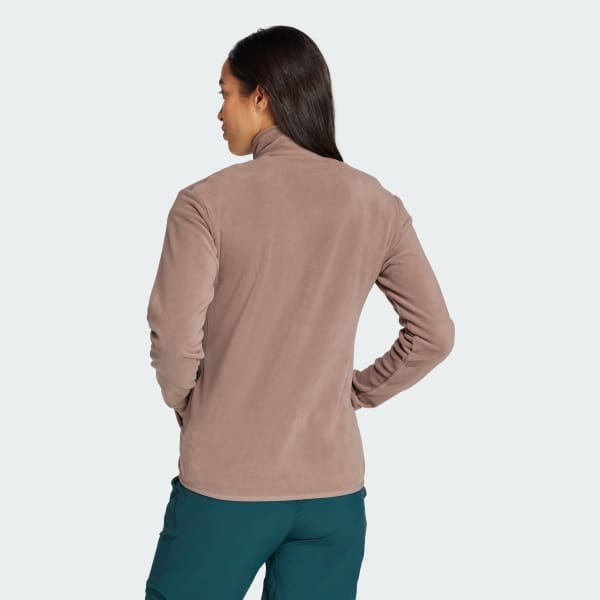 Brun Multi Essentials Full-Zip Fleece Jakke