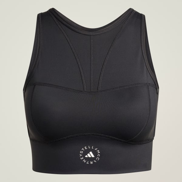 Schwarz adidas By Stella McCartney Training Crop-Top