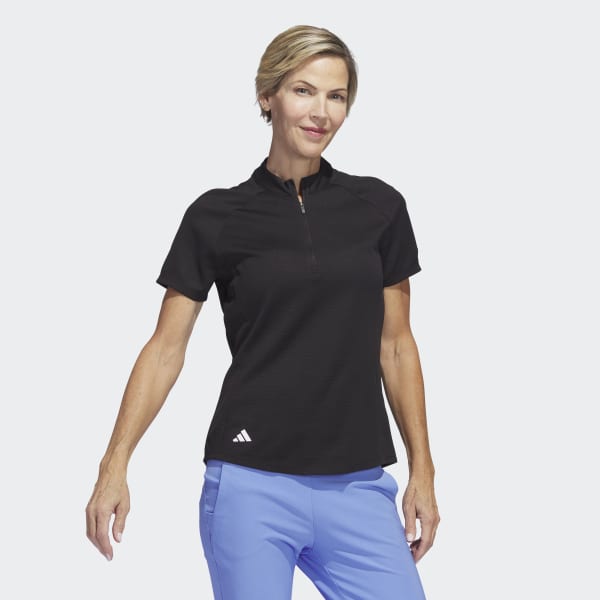 At blokere boom kompensation adidas Textured Golf Polo - Black | Women's Golf | adidas US