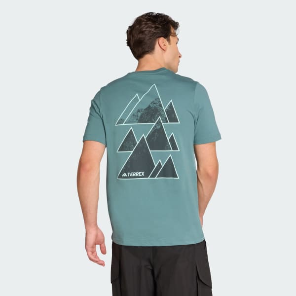 สีเขียว เสื้อยืดพิมพ์ลาย Terrex Outdoor Athlete