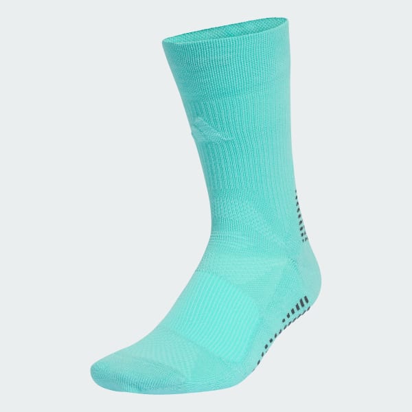 Turquoise adidas Football GRIP Printed Crew Performance Socks Cushioned