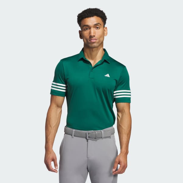 Adidas 3 stripe golf shirt on sale