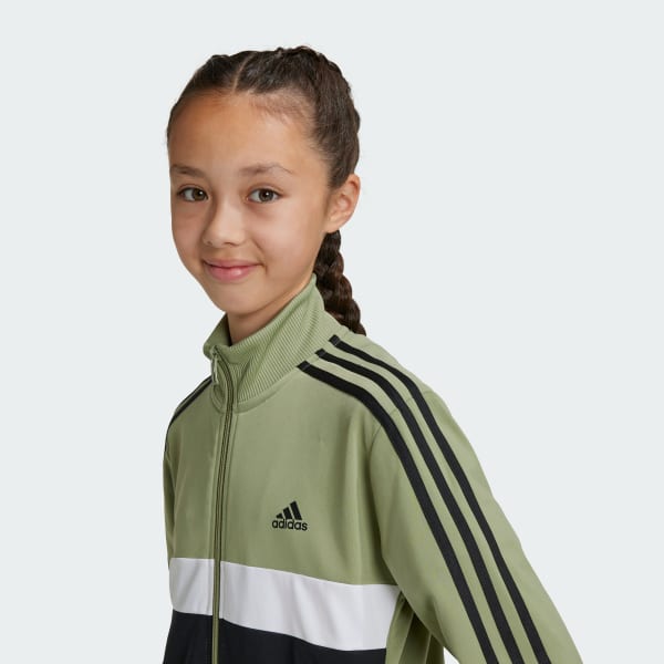 adidas Essentials 3 Stripes Tiberio Trainingspak groen adidas Belgium