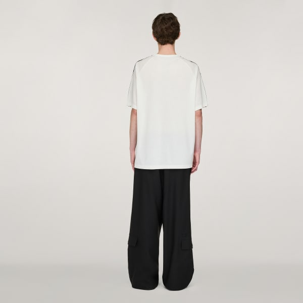 Hvid Y-3 kortærmet T-shirt 3-Stripes
