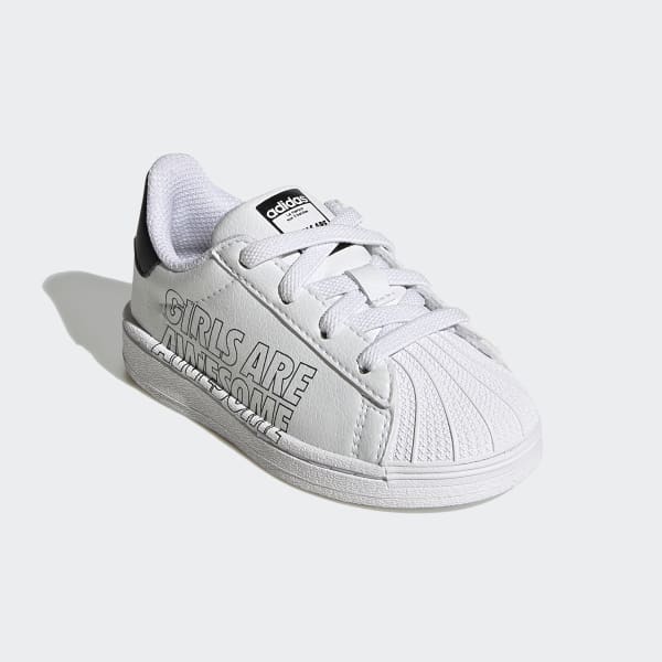 girls black and white adidas shoes