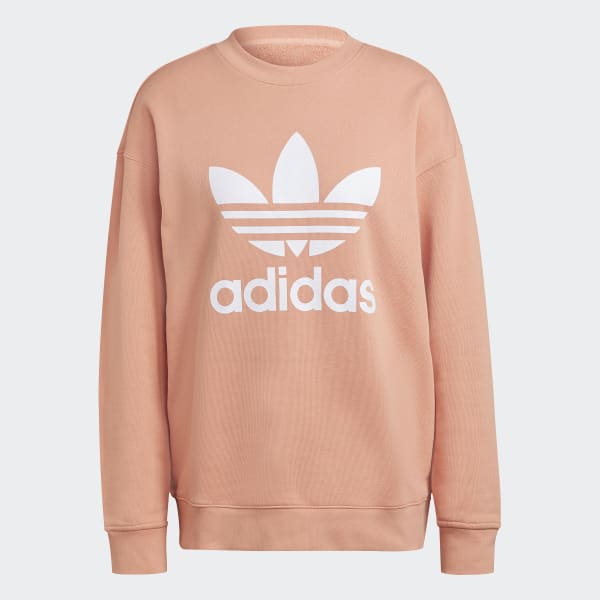 adidas Trefoil Crew Sweatshirt - Pink | Women's Lifestyle | adidas US
