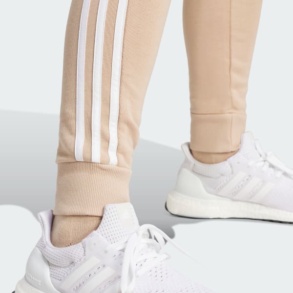 adidas Essentials | - | 3-Stripes Pants Beige Women\'s Lifestyle Terry US French adidas Cuffed