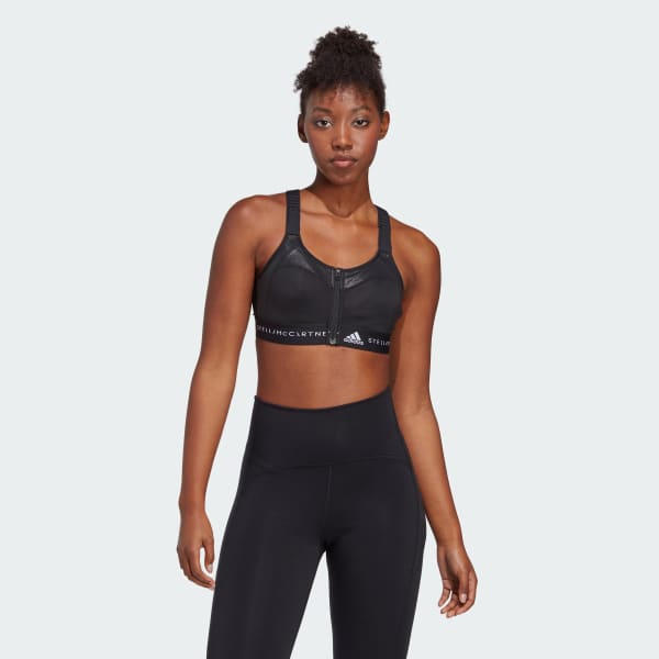 Svart adidas by Stella McCartney TrueStrength Post-Mastectomy High-Support Sport Bra
