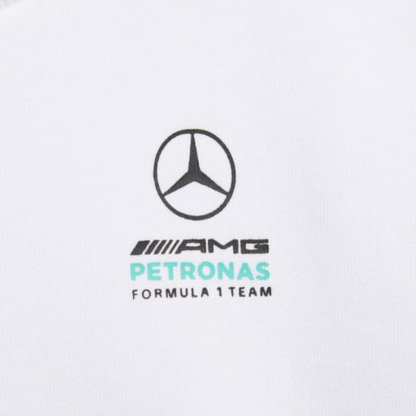 Wit MERCEDES - AMG PETRONAS FORMULA 1 TEAM DNA BABY JOGGINGPAK MET LANGE MOUWEN