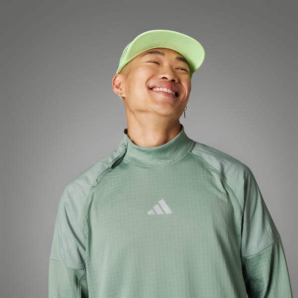 adidas Ultimate Hi Vis Reflective 1/2-Zip Top - Green | Free adidas Ultimate Hi Vis Reflective 1/2-Zip Top - Green | Free