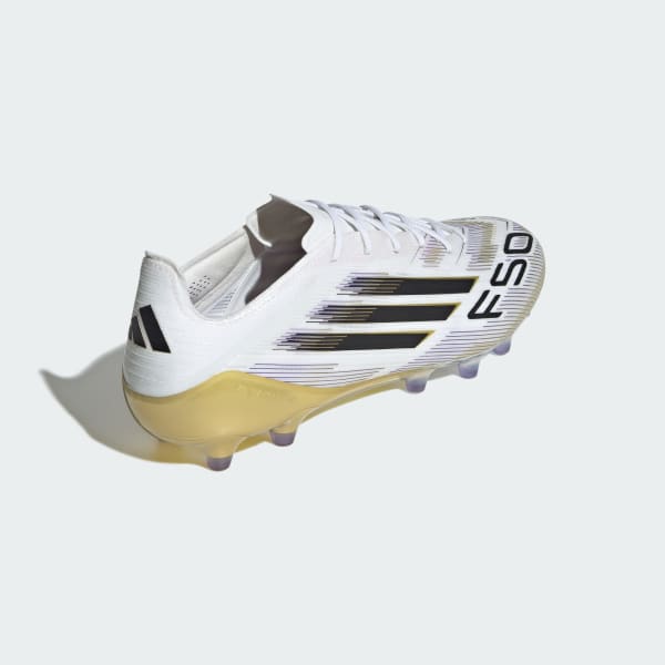 adidas F50 Elite Artificial Grass Cleats - White | Free Shipping