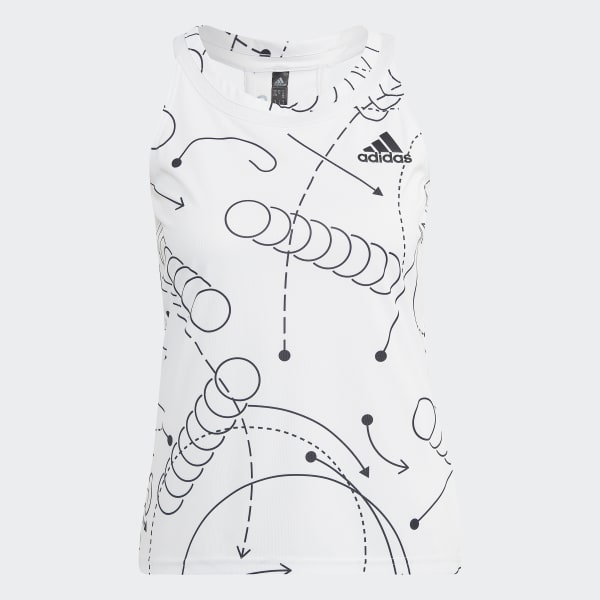 Bianco Canotta da tennis Club Graphic CD777