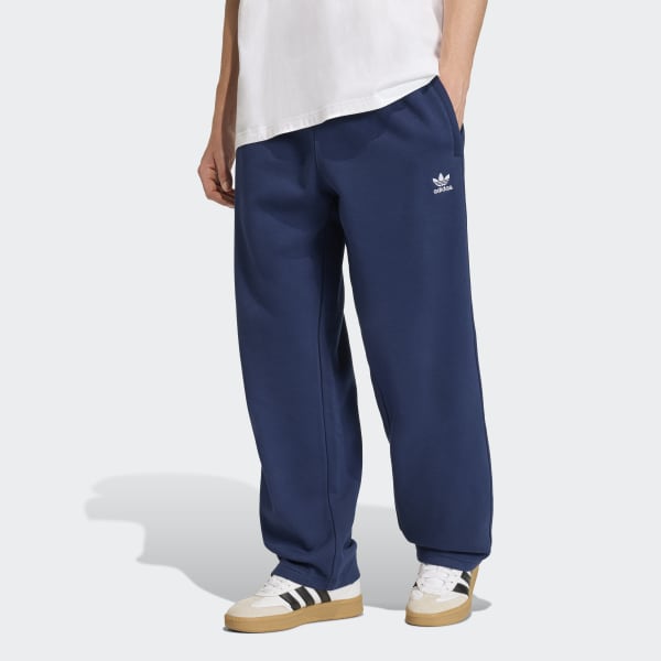 adidas Trefoil Essentials Open Hem Pants - Blue | Free Shipping