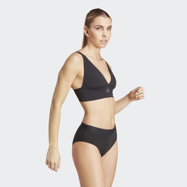 Active Seamless Micro Stretch Long Line Plunge Lounge Bra