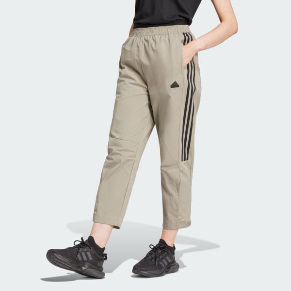 essentials 3-stripes woven 7/8 tracksuit bottoms