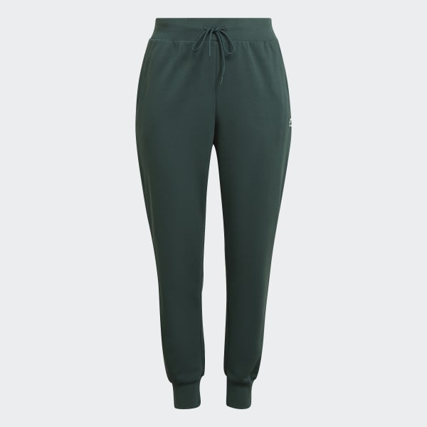 adidas Adicolor Essentials Fleece Slim Joggers (Plus Size) - Green, Women's Lifestyle