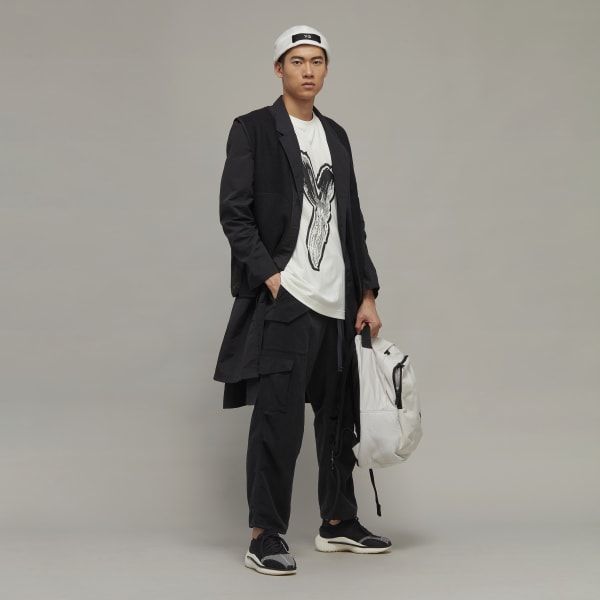 Weiss Y-3 Graphic Logo T-Shirt