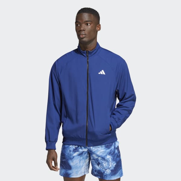 Blue Melbourne Tennis Stretch Woven Reversible Jacket