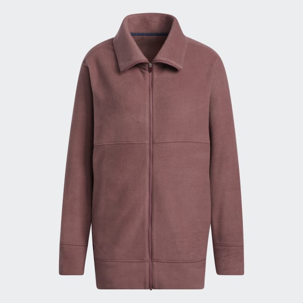 Burgundy Polar Fleece Jacket (Plus Size) TS407
