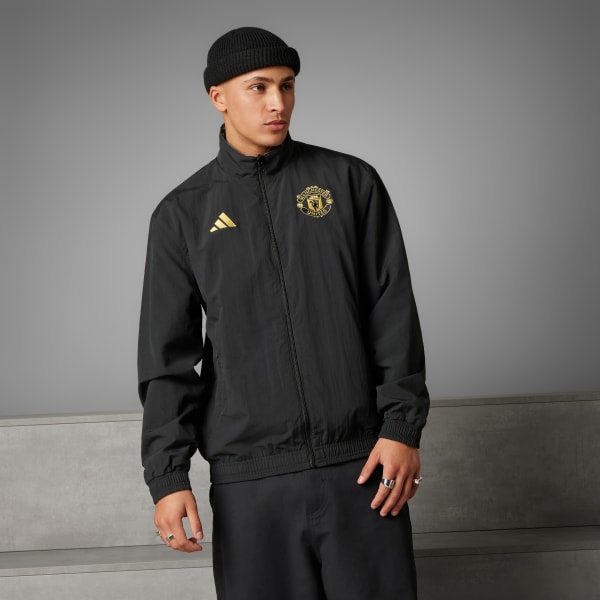 adidas Manchester United ナイロンジャケット Buy adidas Black Manchester United Reversible Anthem Jacket from