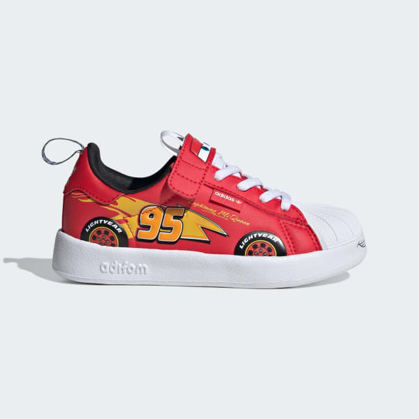 สีแดง รองเท้า Adidas Pixar Cars Adifom Superstar 360 สำหรับเด็ก