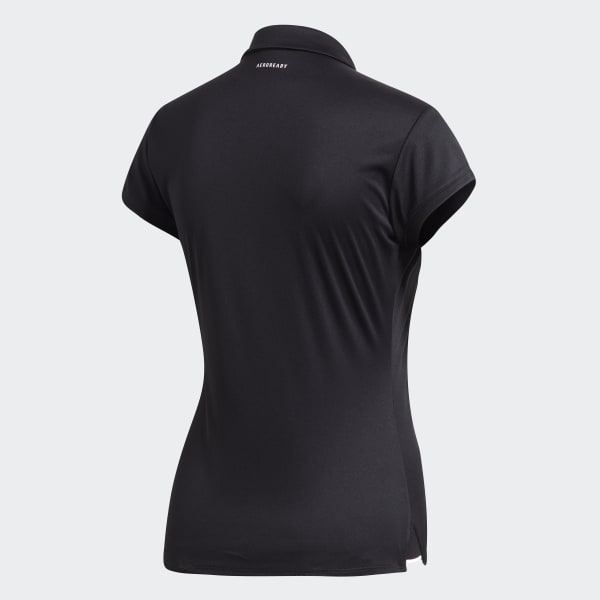 Negro Polera Polo Club 3 Tiras Deporte Tenis