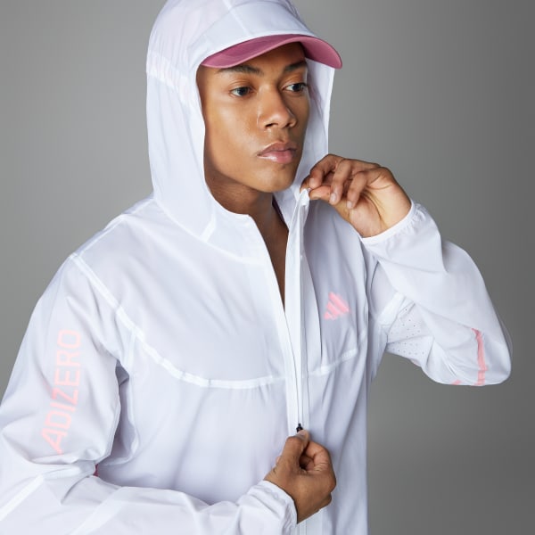 White Adizero Running Lightweight Jacket