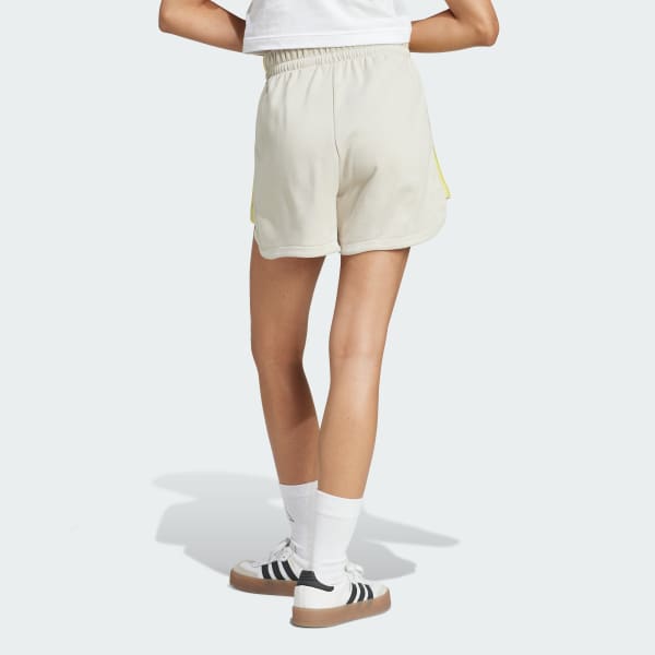 Beige Essentials 3-Stripes Print Shorts