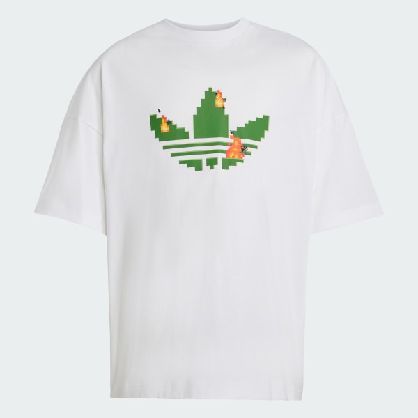 White adidas x Minecraft Tee Kids